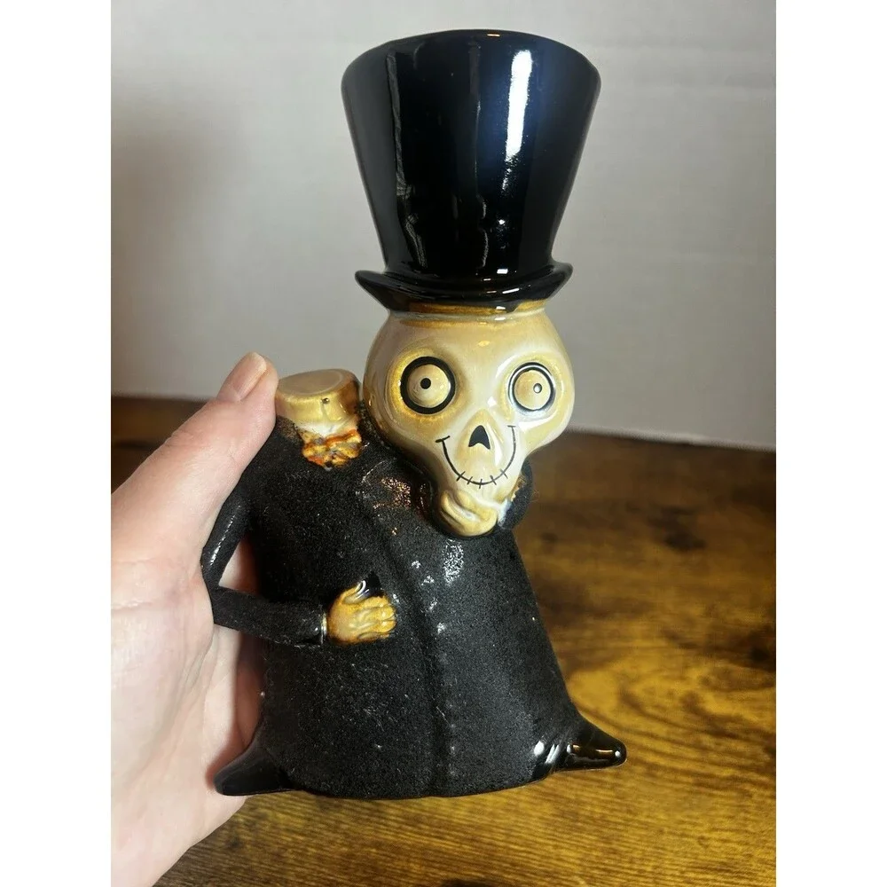Yankee Candle Skeleton Top Hat Halloween Tea Light Holder 1148171 Retired